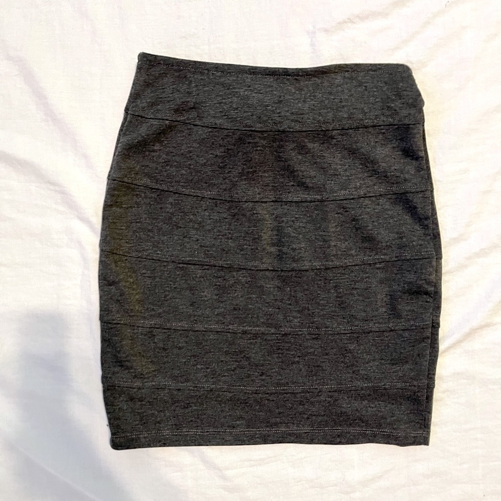 Gray mini skirt